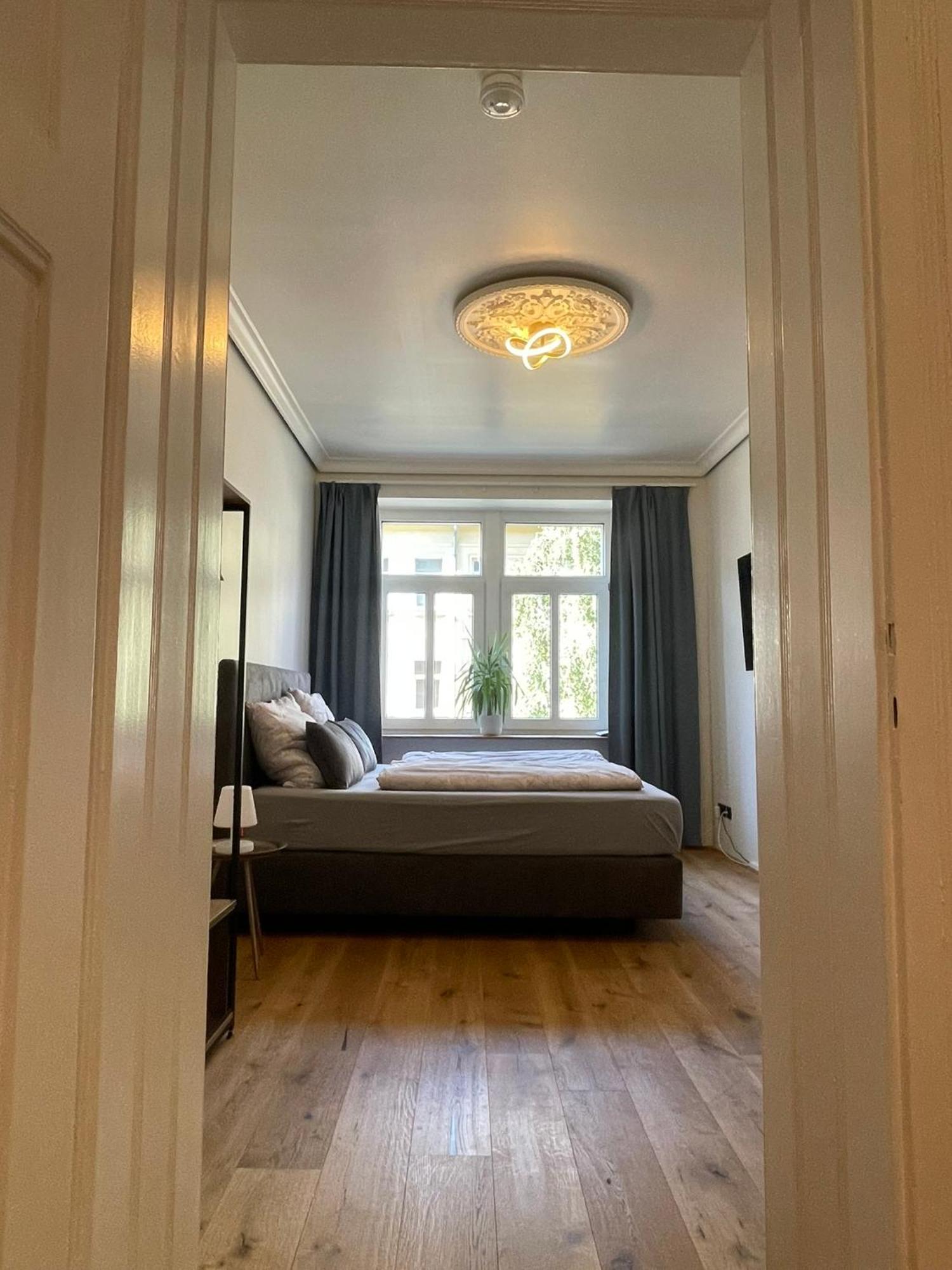 Soul-Apartment Balkon Privatparkplatz 2 Boxspringbetten 55Zoll Tv Wlan 莱比锡 外观 照片